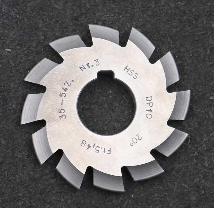 Bild des Artikels DOLD-Zahnformfräser-D.P.=-10-No.-3-für-Z=-35-54-EGW-20°-Ø65x22mm-mit-LKN