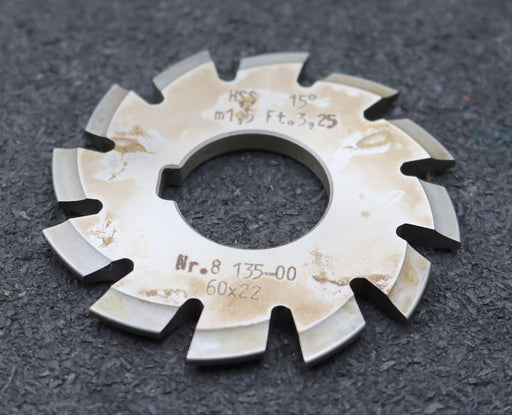 Bild des Artikels DOLD-Zahnformfräser-m=-1,5mm-No.-8-für-Z=-135-00-EGW-15°-gear-profile-cutter