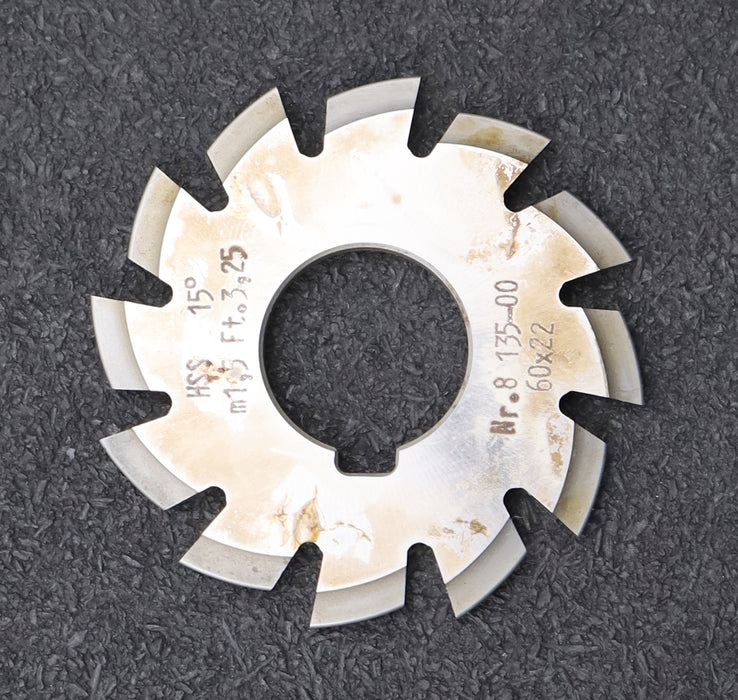 Bild des Artikels DOLD-Zahnformfräser-m=-1,5mm-No.-8-für-Z=-135-00-EGW-15°-gear-profile-cutter