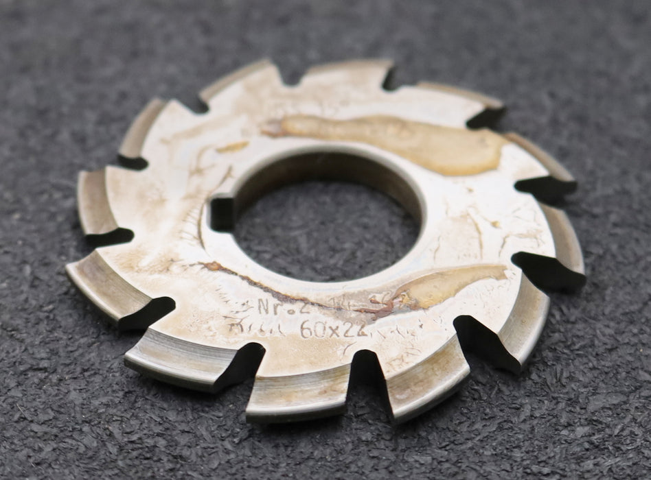 Bild des Artikels DOLD-Zahnformfräser-m=-1,75mm-No.-2-für-Z=-14-16-EGW-15°-gear-profile-cutter