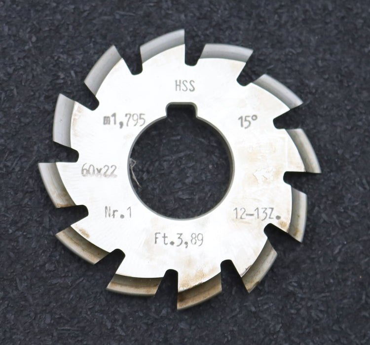 Bild des Artikels DOLD-Zahnformfräser-m=-1,795mm-No.-1-für-Z=-12-13-EGW-15°-gear-profile-cutter