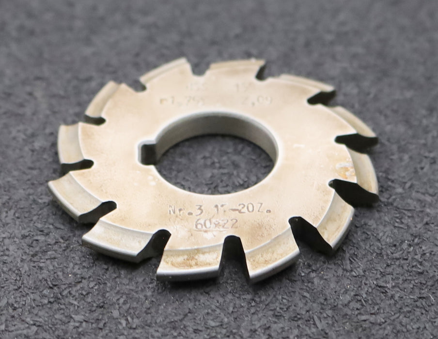 Bild des Artikels DOLD-Zahnformfräser-m=-1,795mm-No.-3-für-Z=-17-20-EGW-15°-gear-profile-cutter