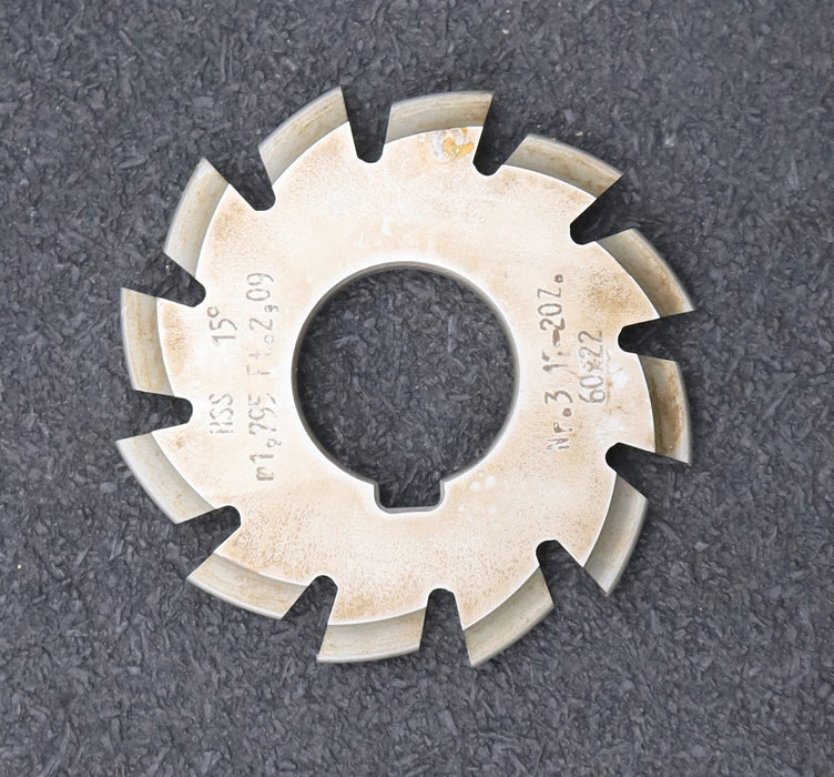 Bild des Artikels DOLD-Zahnformfräser-m=-1,795mm-No.-3-für-Z=-17-20-EGW-15°-gear-profile-cutter