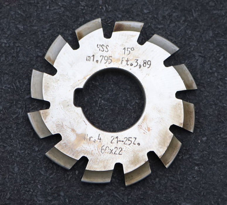 Bild des Artikels DOLD-Zahnformfräser-m=-1,795mm-No.-4-für-Z=-21-25-EGW-15°-gear-profile-cutter