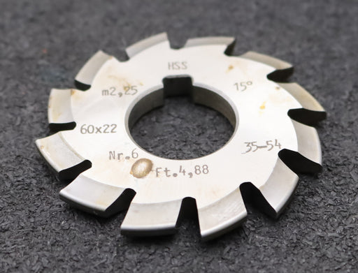 Bild des Artikels DOLD-Zahnformfräser-m=-2,25mm-No.-6-für-Z=-35-54-EGW-15°-gear-profile-cutter