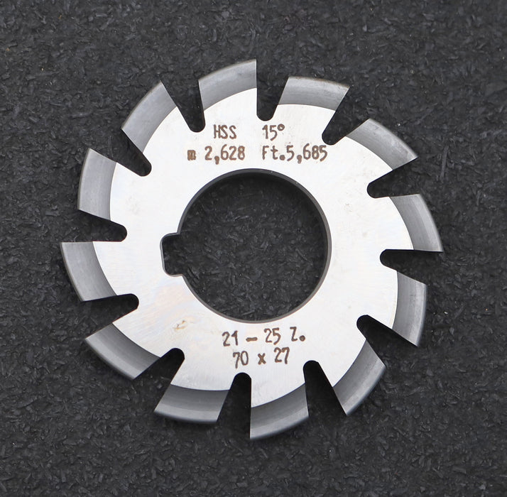 Bild des Artikels DOLD-Zahnformfräser-m=-2,628mm-No.-4-für-Z=-21-25-EGW-15°-gear-profile-cutter