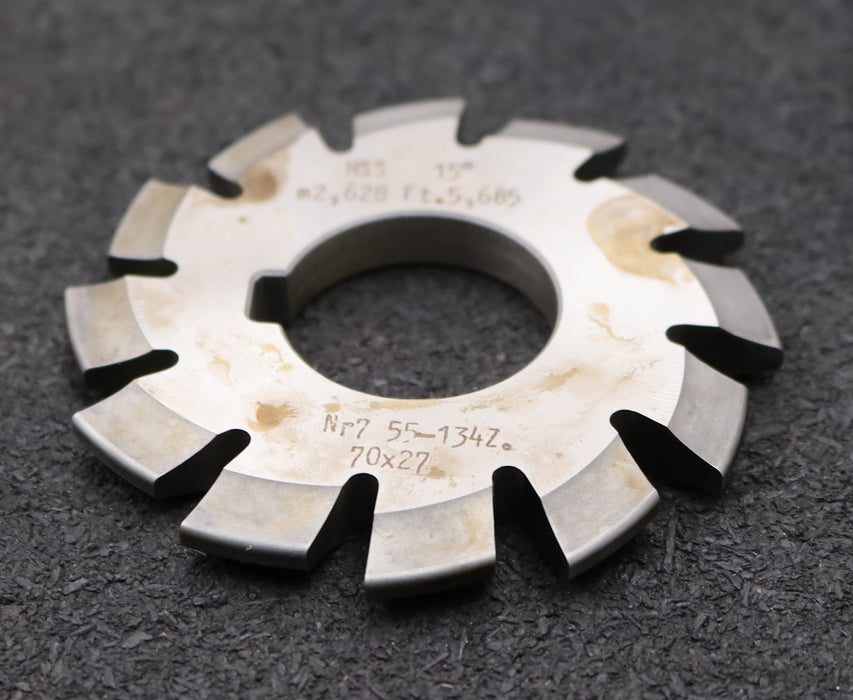 Bild des Artikels DOLD-Zahnformfräser-m=-2,628mm-No.-7-für-Z=-55-134-EGW-15°-gear-profile-cutter