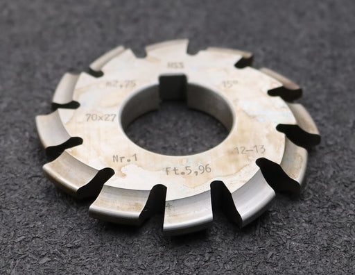 Bild des Artikels DOLD-Zahnformfräser-m=-2,75mm-No.-1-für-Z=-12-13-EGW-15°-gear-profile-cutter