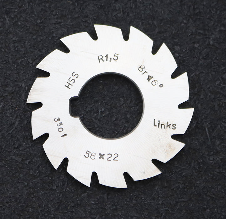 Bild des Artikels DOLD-Viertelrund-Formfräser-konkav-Radiusfräser-Radius-1,5mm-Schnitt:-links