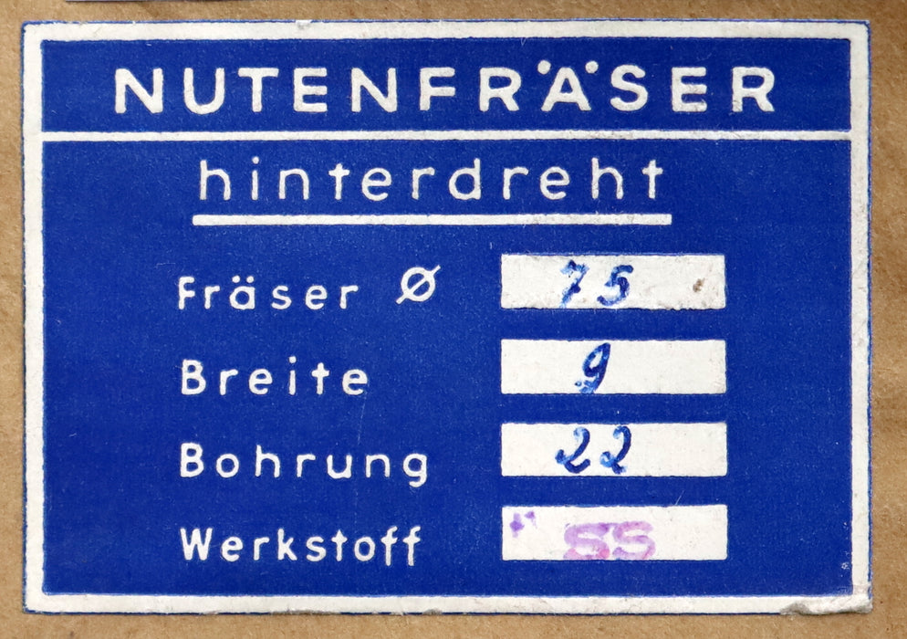 Bild des Artikels DOLD-Nutenfräser-slot-cutter-Nutbreite-9mm-16-Spannuten-Ø75x9x22mm-mit-LKN