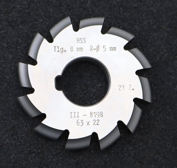 Bild des Artikels DOLD-Rollketenrad-Formfräser--Teilung=-8,0mm-RollenØ=-5mm-Profil-II-Ø63x22mm