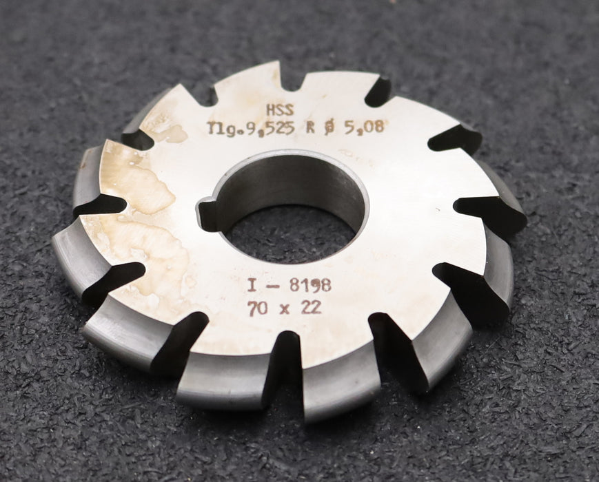 Bild des Artikels DOLD-Rollketenrad-Formfräser--Teilung=-9,525mm=-3/8"-RollenØ=-5,08mm-Ø70x22mm