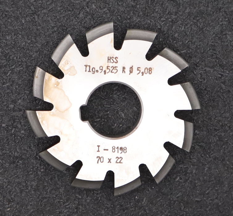 Bild des Artikels DOLD-Rollketenrad-Formfräser--Teilung=-9,525mm=-3/8"-RollenØ=-5,08mm-Ø70x22mm