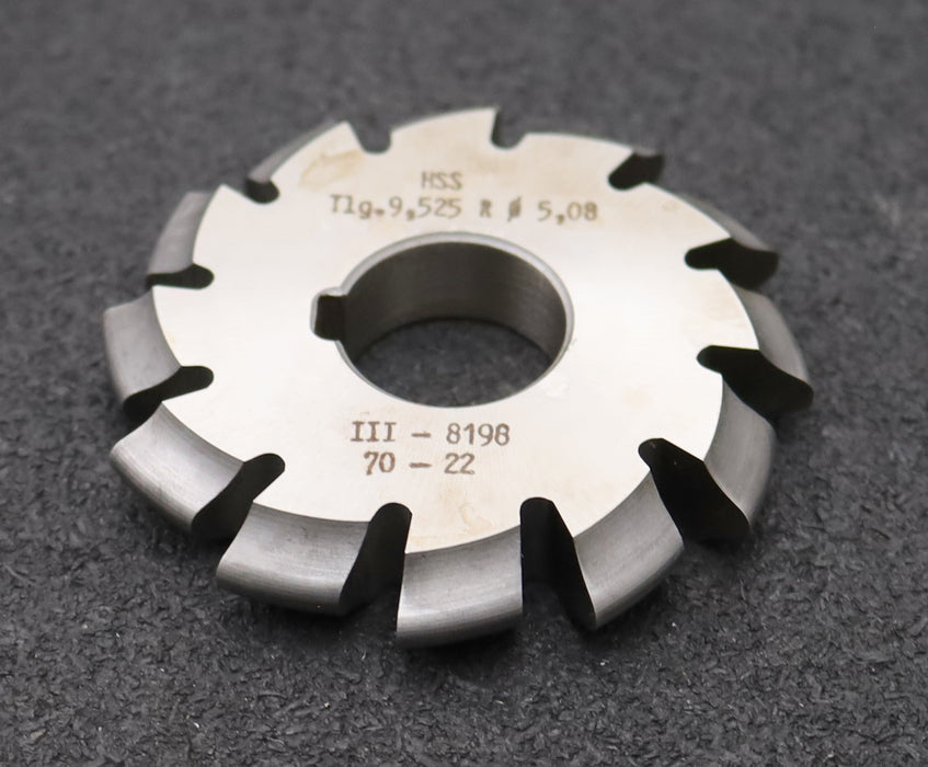 Bild des Artikels DOLD-Rollketenrad-Formfräser--Teilung=-9,525mm=-3/8"-RollenØ=-5,08mm-Profil-III