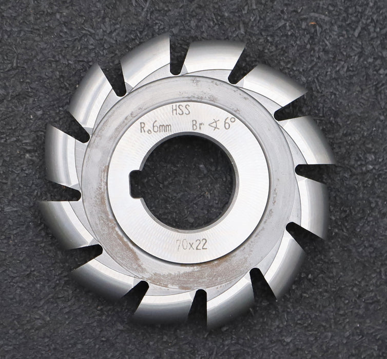 Bild des Artikels DOLD-Halbrund-Formfräser-konvex-Radiusfräser-Radius-6mm-Spannwinkel-6°-HSS