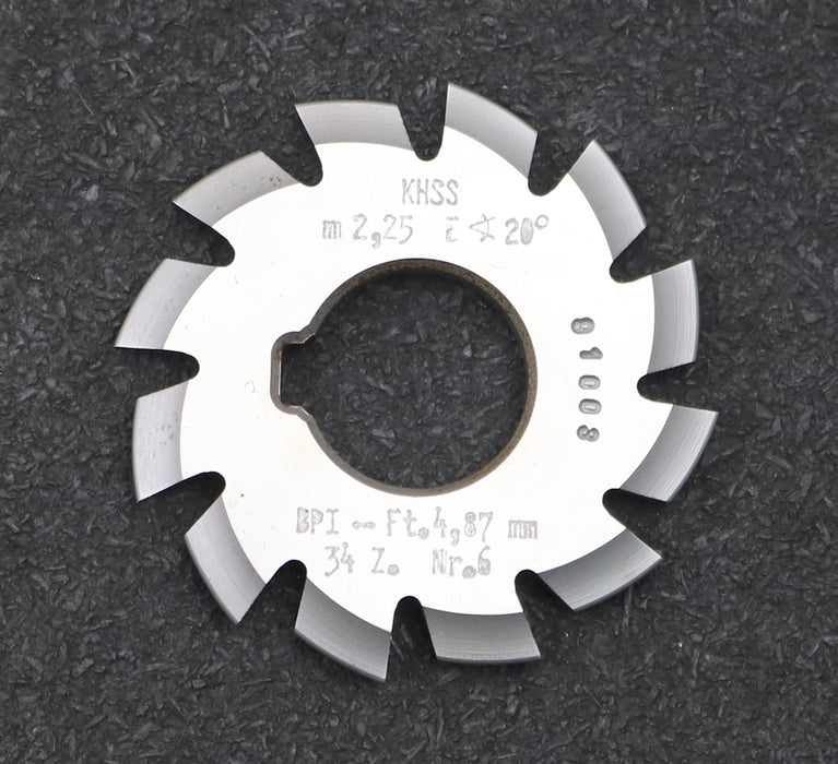 Bild des Artikels DOLD-Zahnformfräser-m=-2,25mm-No.-1-Z=-19-EGW-20°-BP-I-Ø60x22mm-mit-LKN