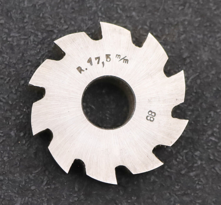 Bild des Artikels DOLD-Formfräser-konkav-Radiusfräser-Radius-17,5mm-Ø50x15xØ16mm-10-Spannuten