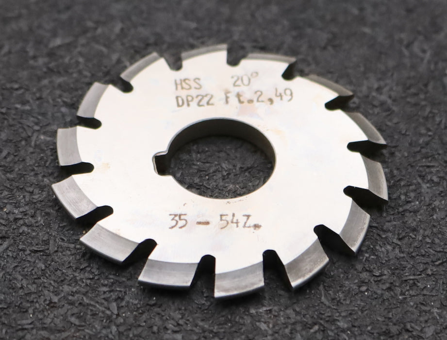 Bild des Artikels DOLD-Zahnformfräser-gear-profile-cutter-DP-22-No.-3--Z=-35-54-EGW-20°Ø50x16mm