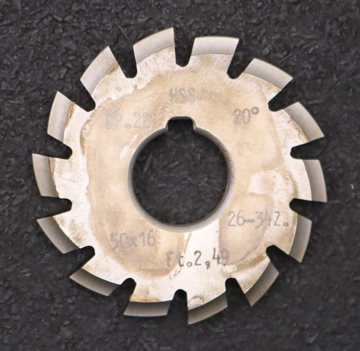 Bild des Artikels DOLD-Zahnformfräser-gear-profile-cutter-DP-22-No.-4--Z=-26-34-EGW-20°Ø50x16mm