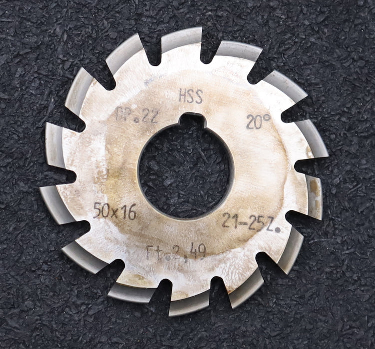 Bild des Artikels DOLD-Zahnformfräser-gear-profile-cutter-DP-22-No.-5--Z=-21-25-EGW-20°Ø50x16mm