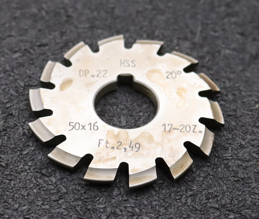 Bild des Artikels DOLD-Zahnformfräser-gear-profile-cutter-DP-22-No.-6--Z=-17-20-EGW-20°Ø50x16mm