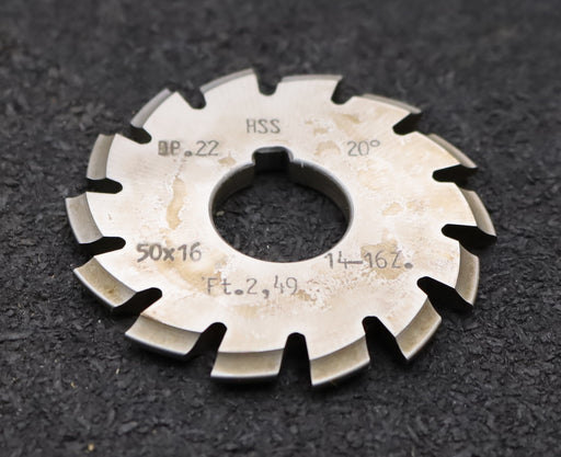 Bild des Artikels DOLD-Zahnformfräser-gear-profile-cutter-DP-22-No.-7--Z=-14-16-EGW-20°Ø50x16mm