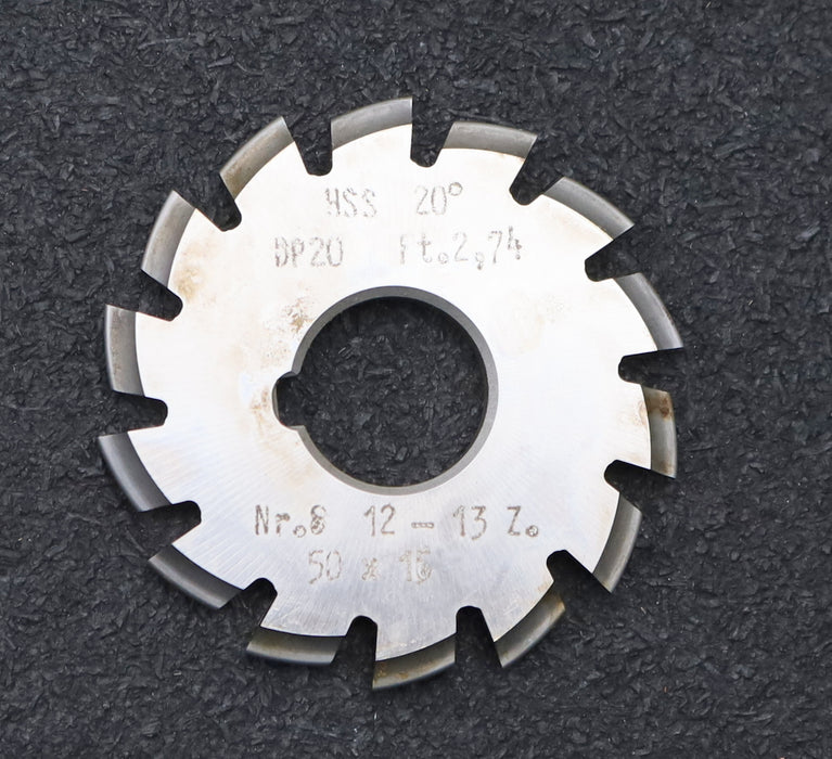 Bild des Artikels DOLD-Zahnformfräser-gear-profile-cutter-DP-20-No.-8--Z=-12-13-EGW-20°Ø50x16mm