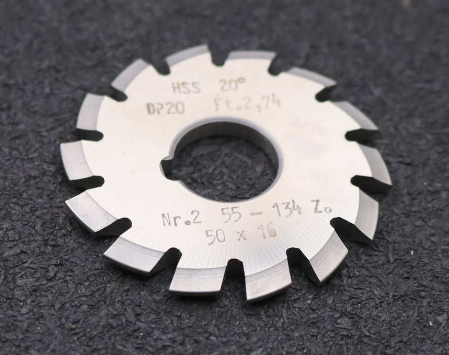 Bild des Artikels DOLD-Zahnformfräser-gear-profile-cutter-DP-20-No.-2--Z=-55-134-EGW-20°Ø50x16mm