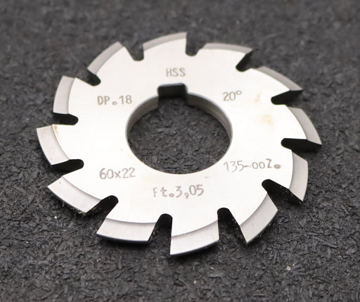 Bild des Artikels DOLD-Zahnformfräser-gear-profile-cutter-DP-18-No.-1--Z=-135-00-EGW-20°Ø60x22mm