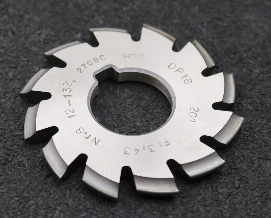 Bild des Artikels DOLD-Zahnformfräser-gear-profile-cutter-DP-16-No.-8--Z=-12-13-EGW-20°Ø60x22mm