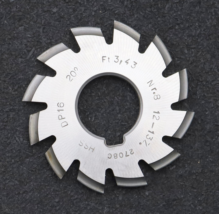 Bild des Artikels DOLD-Zahnformfräser-gear-profile-cutter-DP-16-No.-8--Z=-12-13-EGW-20°Ø60x22mm