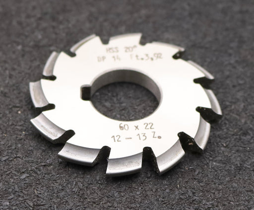 Bild des Artikels DOLD-Zahnformfräser-gear-profile-cutter-DP-14-No.-8--Z=-12-13-EGW-20°Ø60x22mm