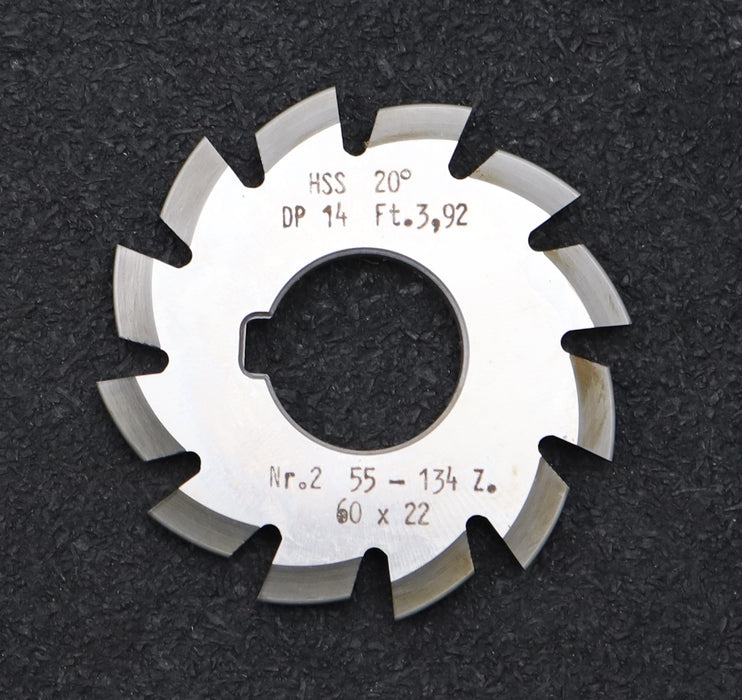 Bild des Artikels DOLD-Zahnformfräser-gear-profile-cutter-DP-14-No.-2--Z=-55-134-EGW-20°Ø60x22mm