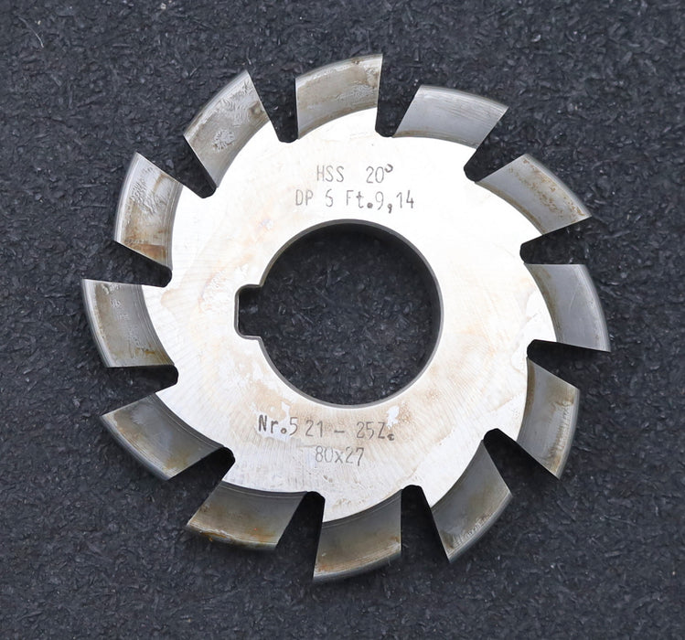 Bild des Artikels DOLD-Zahnformfräser-gear-profile-cutter-DP-6-No.-5-Z=-21-25-EGW-20°-Ø80x27mm