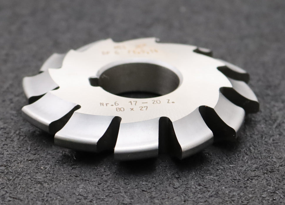 Bild des Artikels DOLD-Zahnformfräser-gear-profile-cutter-DP-6-No.-6-Z=-17-20-EGW-20°-Ø80x27mm