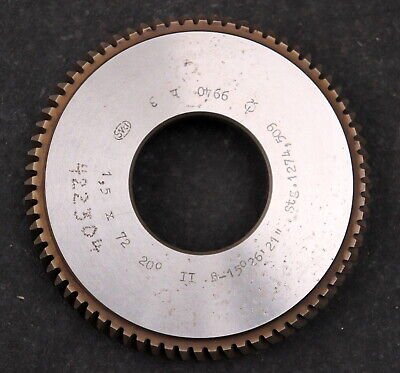 PWS Scheibenschneidrad - Treppenschliff m= 1,5mm EGW 20° Z= 72 Ø117x21xØ1 3/4"