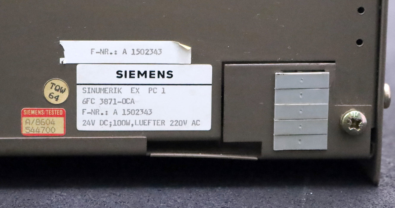 Bild des Artikels SIEMENS-SINUMERIK-EX-PC-1-Rack-6FC3871-0CA-Nr.-A-1502343-ohne-Einschubplatinen