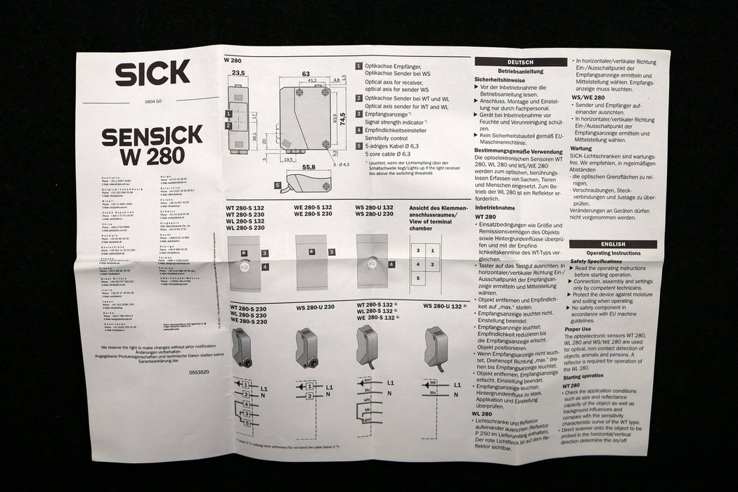 Bild des Artikels SICK-Kompakt-Lichtschranke-Typ:-WE280-S132-24..240VDC-24..240VAC-0,01-15m-20ms