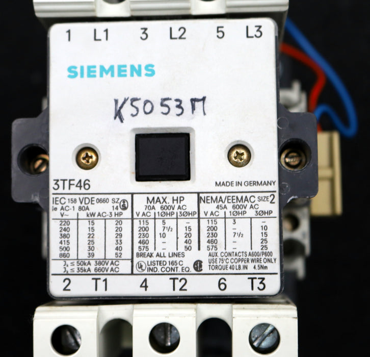 Bild des Artikels SIEMENS-Leistungsschütz-3TF4622-0BB4-Spulenspannung-24VDC-gebraucht