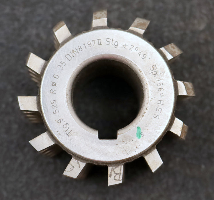 Bild des Artikels PWS-Kettenrad-Wälzfräser-Teilung-9,525mm-=-3/8"-RollenØ-6,35mm-Ø67x47xØ27mm