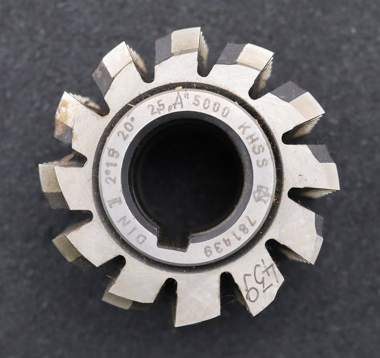 Bild des Artikels Zahnrad-Wälzfräser-gear-hob-m=-2,5mm-BPII-nach-DIN-3972-EGW-20°-Ø69x56xØ27mm