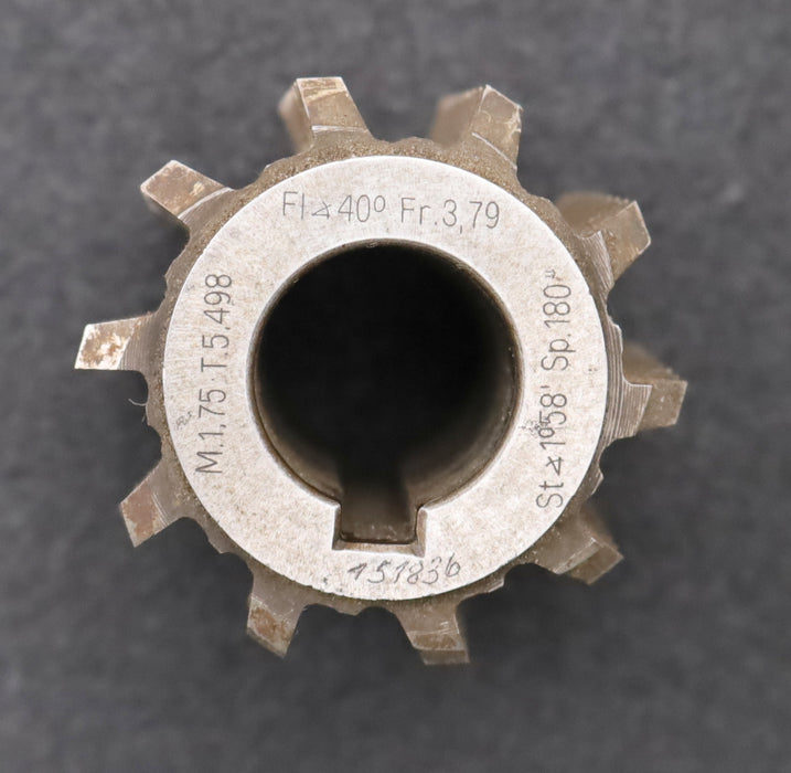 Bild des Artikels Zahnrad-Wälzfräser-gear-hob-m=-1,75mm-BPI-nach-DIN3972-EGW-20°-Frästiefe-3,79mm