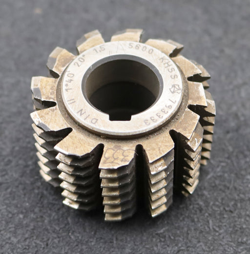 Bild des Artikels Zahnrad-Wälzfräser-gear-hob-m=-1,5mm-BPII-nach-DIN3972-EGW-20°-Ø57x38xØ22mm