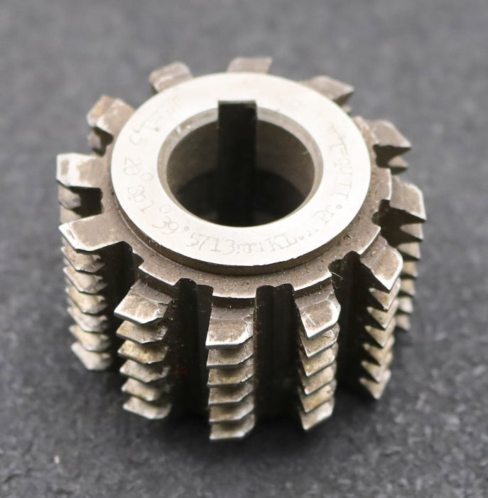 Bild des Artikels JAL-Zahnrad-Wälzfräser-gear-hob-m=-1,5mm-BPII-nach-DIN3972-EGW-20°-Ø55x39xØ22mm