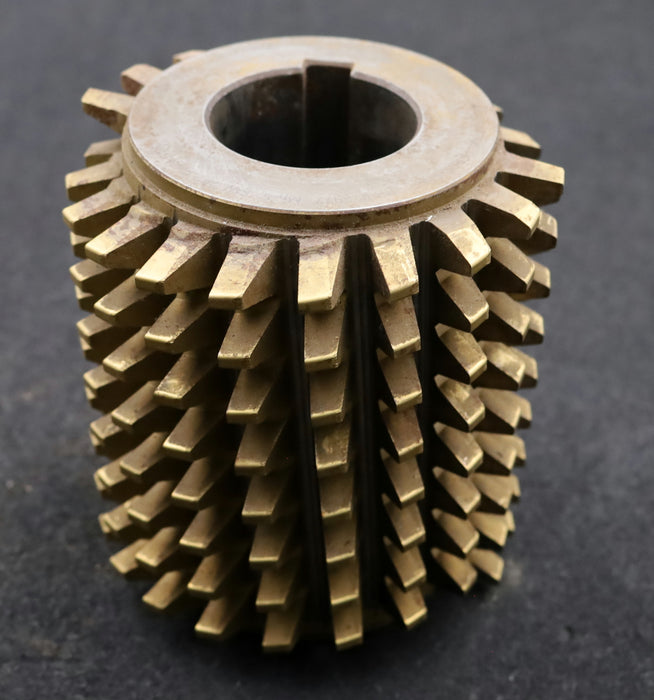 Bild des Artikels Zahnrad-Wälzfräser-gear-hob-m=5,0mm-EGW-20°-Ø104x141x40mm-mit-LKN-20-Spannuten