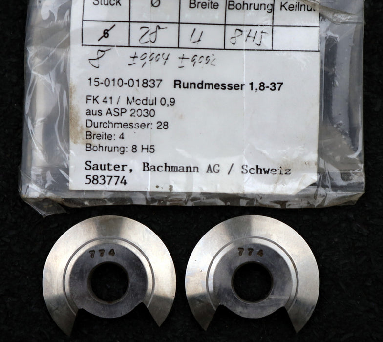 Bild des Artikels DOLD-Rundmesser-für-KLINGELNBERG-FK41-m=1,0-2,0-41-17,5°-EGW-Ø28x4xØ8mm