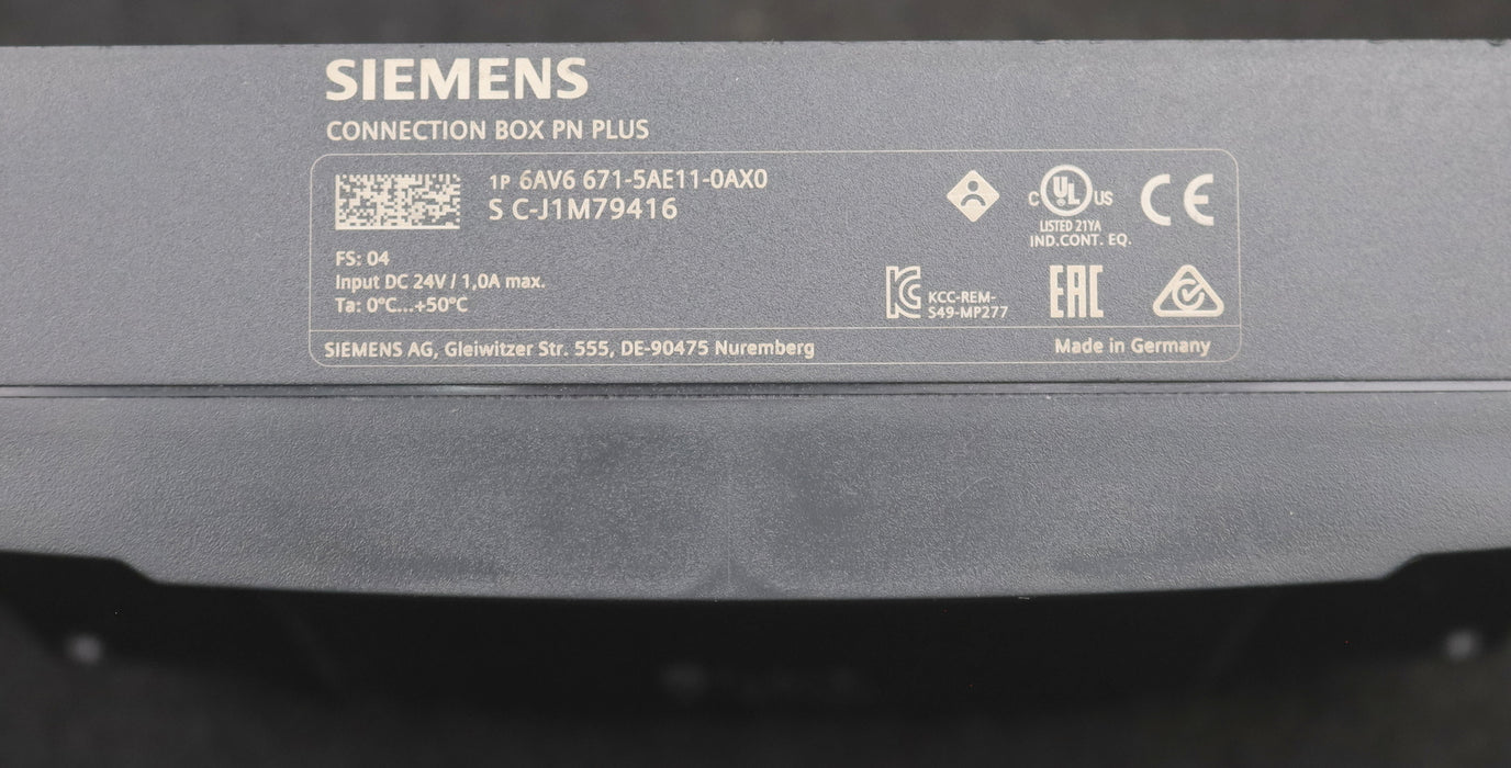 Bild des Artikels SIEMENS-Connection-Box-PN-Plus-6AV6671-5AE11-0AX0-gebraucht