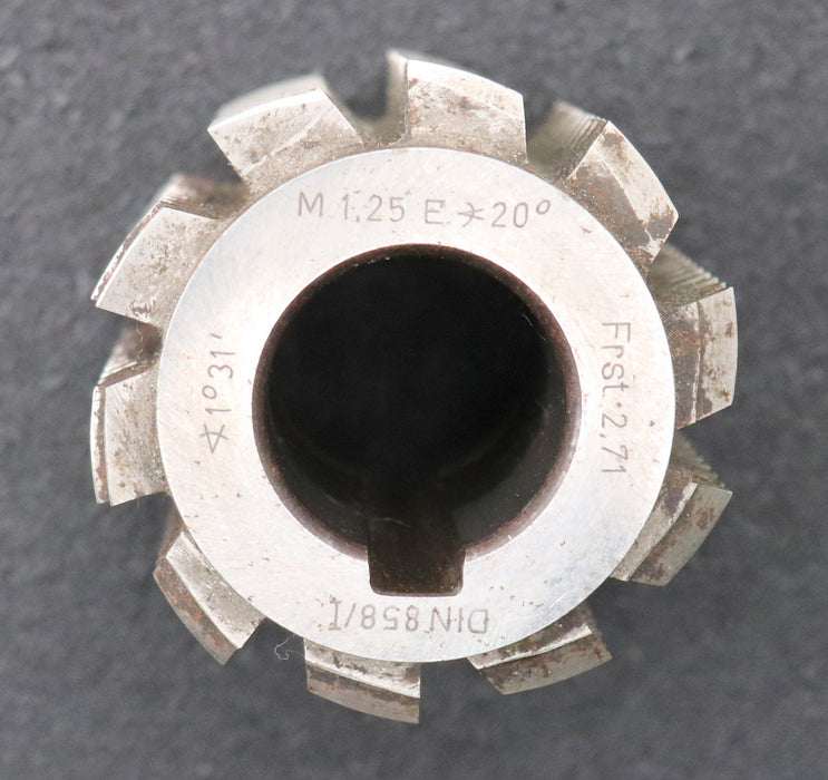 Bild des Artikels LENZEN-Zahnrad-Wälzfräser-m=1,25mm-BPI-DIN-3972-EGW-20°-Ø50x50xØ22mm-mit-LKN