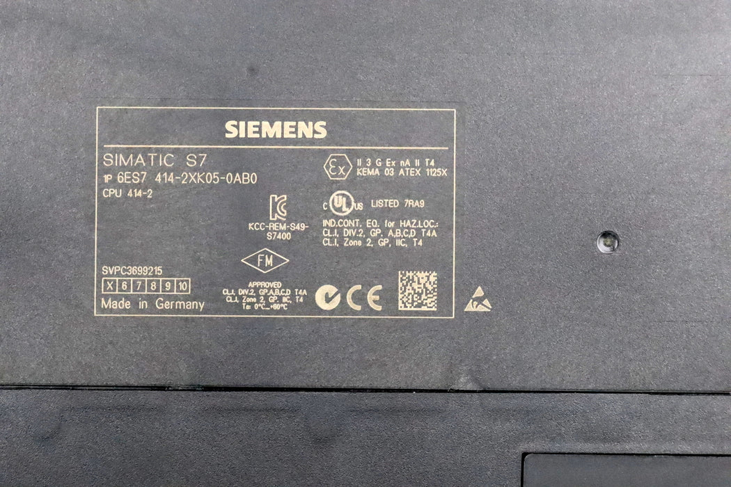 Bild des Artikels SIEMENS-SIMATIC-S7-CPU-414-2-Zentralbaugruppe-6ES7414-2XK05-0AB0-unbenutzt