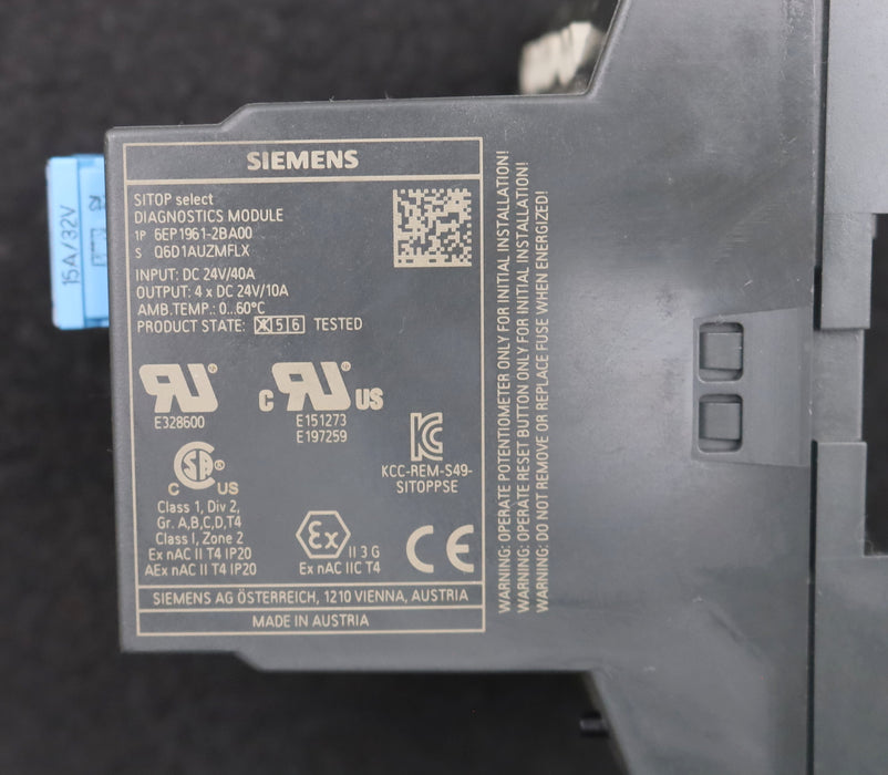 Bild des Artikels SIEMENS-SITOP-Diagnosemodul-6EP1961-2BA00-10A-24VDC-gebraucht